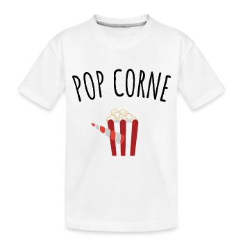 pop corne - T-shirt bio Premium Enfant - blanc - Devant