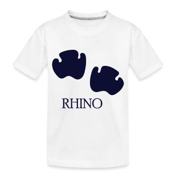 CHIEN CHAT ANIMAL DE COMPAGNIE RHINO PATTE - T-shirt bio Premium Enfant - blanc - Devant