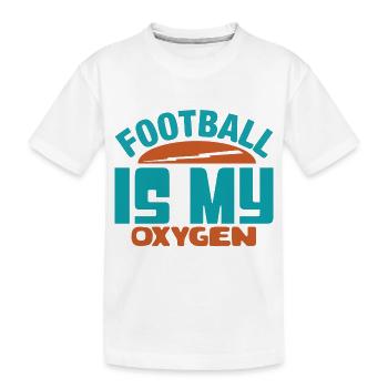 LE FOOTBALL EST MON OXYGÈNE - T-shirt bio Premium Enfant - blanc - Devant