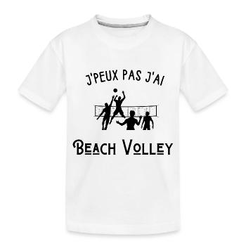 je peux pas j'ai beach volley - T-shirt bio Premium Enfant - blanc - Devant