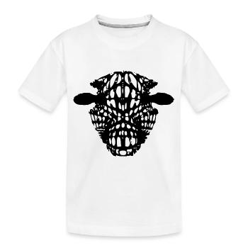 Tête de vache stylisée - T-shirt bio Premium Enfant - blanc - Devant