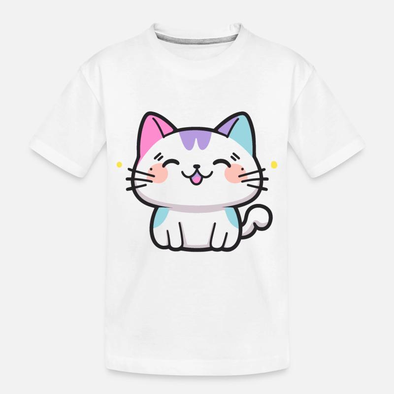 Chat mignon - T-shirt bio Premium Enfant - blanc