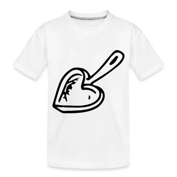 Chef amateur Pan Heart Shape Idée cadeau - T-shirt bio Premium Enfant - blanc - Devant