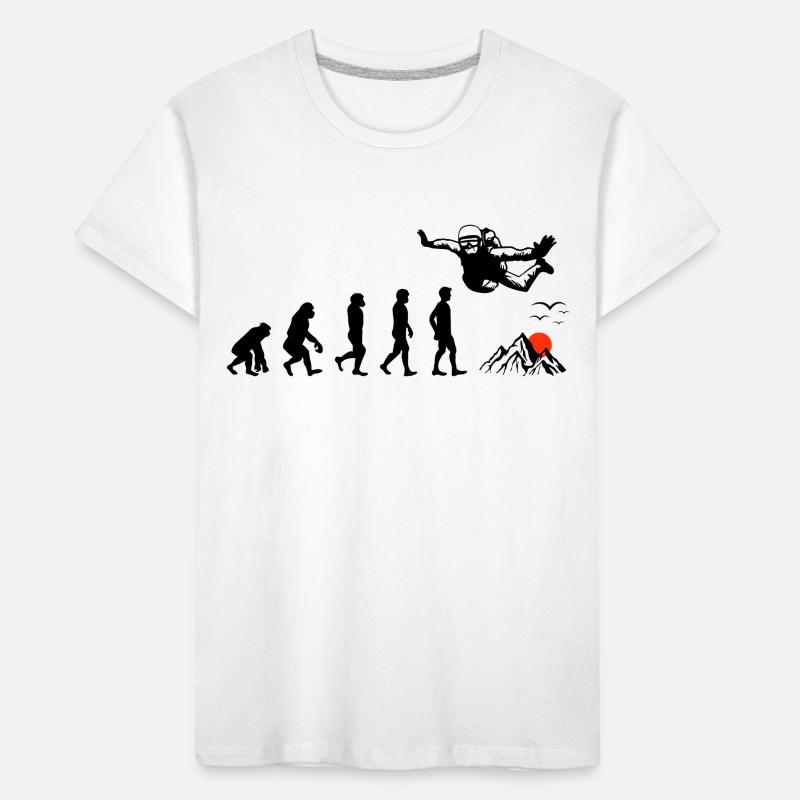 Parachute Parachute Parachute Parachutisme Évolution T-shirt bio Premium Enfant