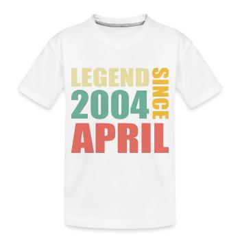 19th birthday April Born 2004 Gift idea - Kids' Premium Organic T-Shirt - white - Front