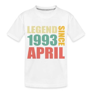 30. Geburtstag April Jahrgang 1993 Geschenkidee - Kinder Premium Bio T-Shirt - Weiß - Vorne