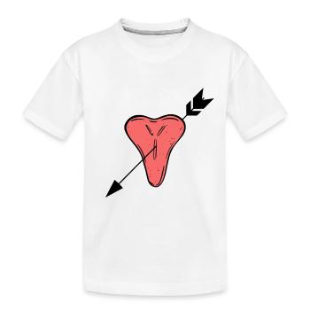 Chaîne de vélo SATTELFEST love-BIKE - T-shirt bio Premium Enfant - blanc - Devant