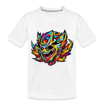 Monstre heureux - T-shirt bio Premium Enfant - blanc - Devant