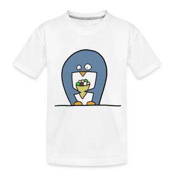 Pingouin à la crème glacée - T-shirt bio Premium Enfant - blanc - Devant