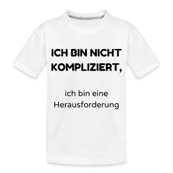 kompliziert - Kinder Premium Bio T-Shirt - Weiß - Vorne