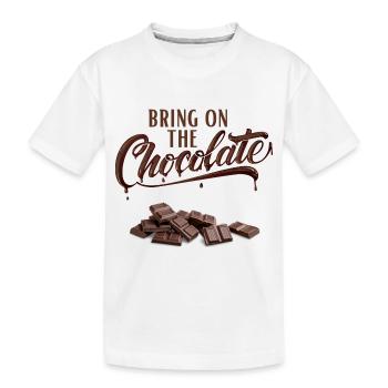 Apportez le chocolat - Schokoliebe - T-shirt bio Premium Enfant - blanc - Devant