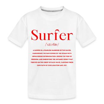 Surfer Definition - Kids' Premium Organic T-Shirt - white - Front