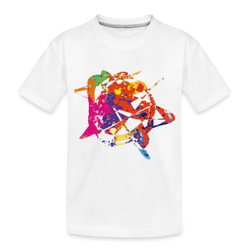 Geometrie und Farbe - Kinder Premium Bio T-Shirt - Weiß - Vorne