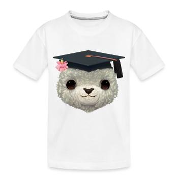 Bachelor School Leaving Certificate Alpaca Studies Graduate - Kids' Premium Organic T-Shirt - white - Front