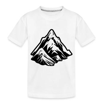 Berge Symbol Mountains - Kids' Premium Organic T-Shirt - white - Front