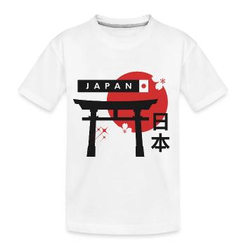 Japan - Kinder Premium Bio T-Shirt - Weiß - Vorne