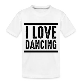 Dancing Dance Music - Kinder Premium Bio T-Shirt - Weiß - Vorne