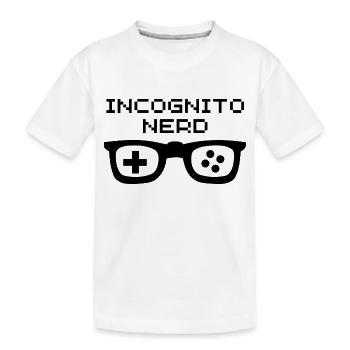 Incognito Nerd (Schwarz) - Kinder Premium Bio T-Shirt - Weiß - Vorne