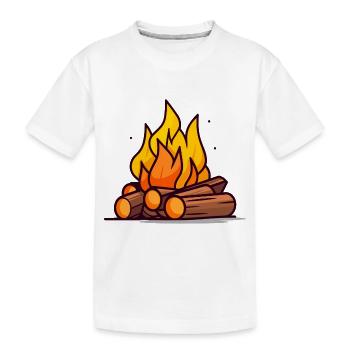 Feu de camp - T-shirt bio Premium Enfant - blanc - Devant