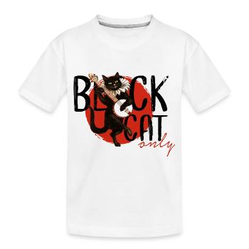 Chat noir. Chat noir rétro. - T-shirt bio Premium Enfant - blanc - Devant