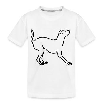 Miniature Pinscher Lineart 1 - Kids' Premium Organic T-Shirt - white - Front