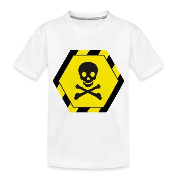 Totenkopf - Kinder Premium Bio T-Shirt - Weiß - Vorne