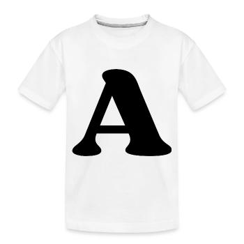 Lettre a - T-shirt bio Premium Enfant - blanc - Devant