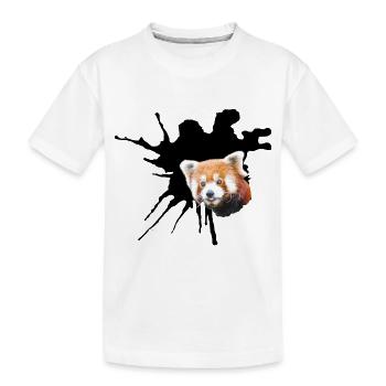Roter Panda, Spalte - Kinder Premium Bio T-Shirt - Weiß - Vorne