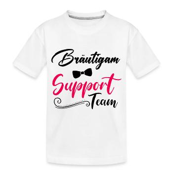 bräutigam support team - Kinder Premium Bio T-Shirt - Weiß - Vorne