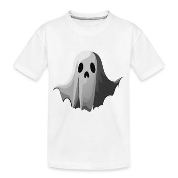 Visage hanté : notre conception fantomatique - T-shirt bio Premium Enfant - blanc - Devant