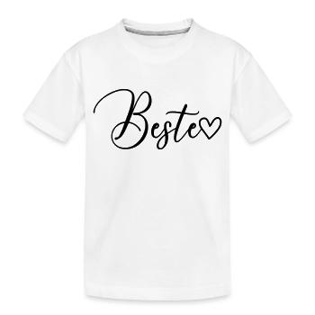 Beste Schrift - Kinder Premium Bio T-Shirt - Weiß - Vorne