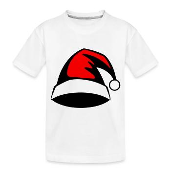 Bonnet symbole de chapeau de père Noël - T-shirt bio Premium Enfant - blanc - Devant