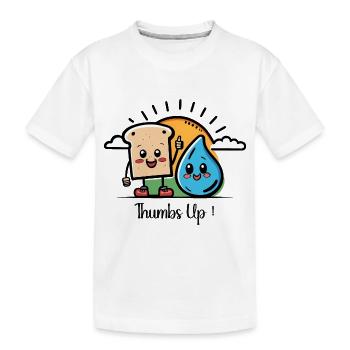 Daumen hoch - Kinder Premium Bio T-Shirt - Weiß - Vorne