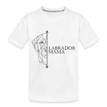 Polygone de maman du Labrador - T-shirt bio Premium Enfant - blanc - Devant