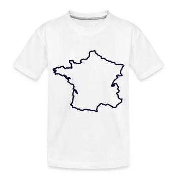 France Country - Kids' Premium Organic T-Shirt - white - Front