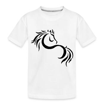 Lustig Pferd Prinzessin Mähne Geschenkidee Tribal - Kinder Premium Bio T-Shirt - Weiß - Vorne