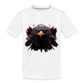 Adler Adlerkopf Steinadler Design - Kinder Premium Bio T-Shirt - Weiß - Vorne