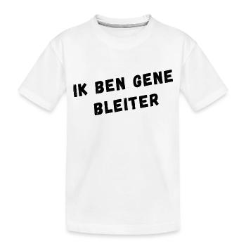Ich bin kein Bleiter. Westflämischer Dialekt Hemden - Kinder Premium Bio T-Shirt - Weiß - Vorne