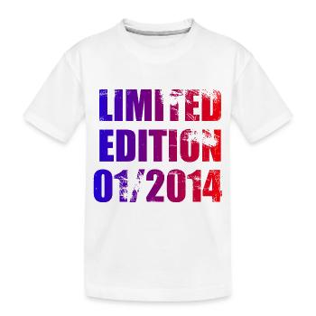 10th Birthday Limited Edition 01/2014 - Kids' Premium Organic T-Shirt - white - Front