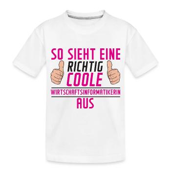 Wirtschaftsinformatikerin | Wirtschaft Informatik - Kinder Premium Bio T-Shirt - Weiß - Vorne