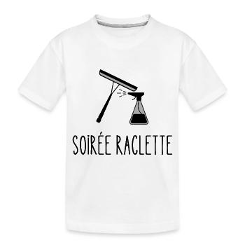 soirée raclette - T-shirt bio Premium Enfant - blanc - Devant