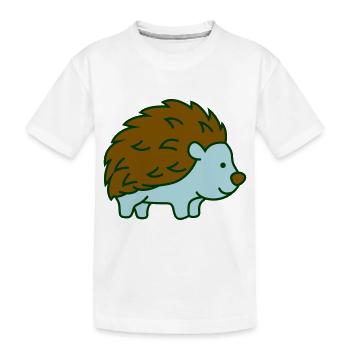 hedgehog - Kids' Premium Organic T-Shirt - white - Front