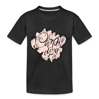 Carpe diem Cloud Saying - Kids' Premium Organic T-Shirt - black - Front
