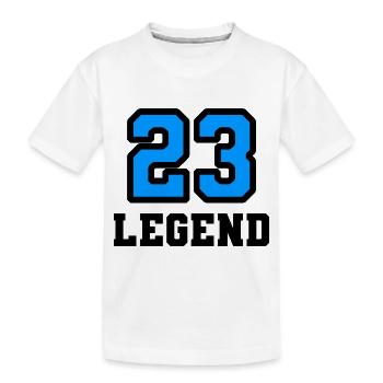 Legende 23 - Kinder Premium Bio T-Shirt - Weiß - Vorne