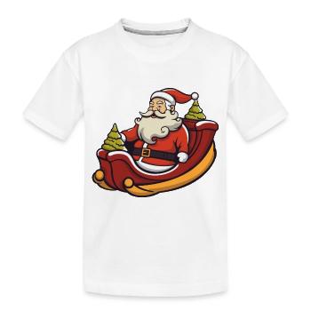 Weihnachtsmann Logo - Kinder Premium Bio T-Shirt - Weiß - Vorne