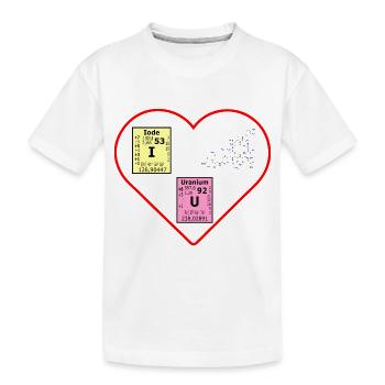 I love U scientifiquement - T-shirt bio Premium Enfant - blanc - Devant