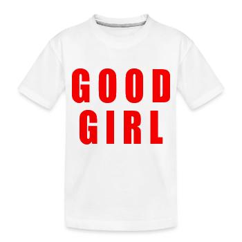 Good girl - Kinder Premium Bio T-Shirt - Weiß - Vorne