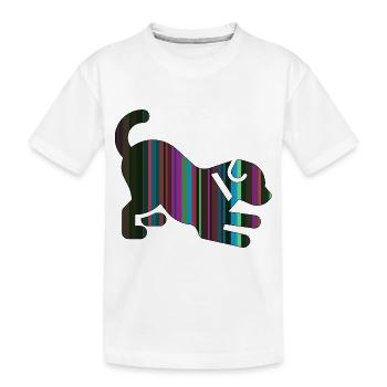 Welpe - Kinder Premium Bio T-Shirt - Weiß - Vorne