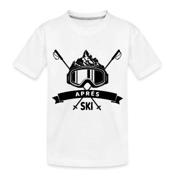 Ski fahren Ski Motiv für Schi Fahrer Schifahrer - Kinder Premium Bio T-Shirt - Weiß - Vorne