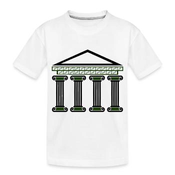 Greek Ancient Building - Kids' Premium Organic T-Shirt - white - Front